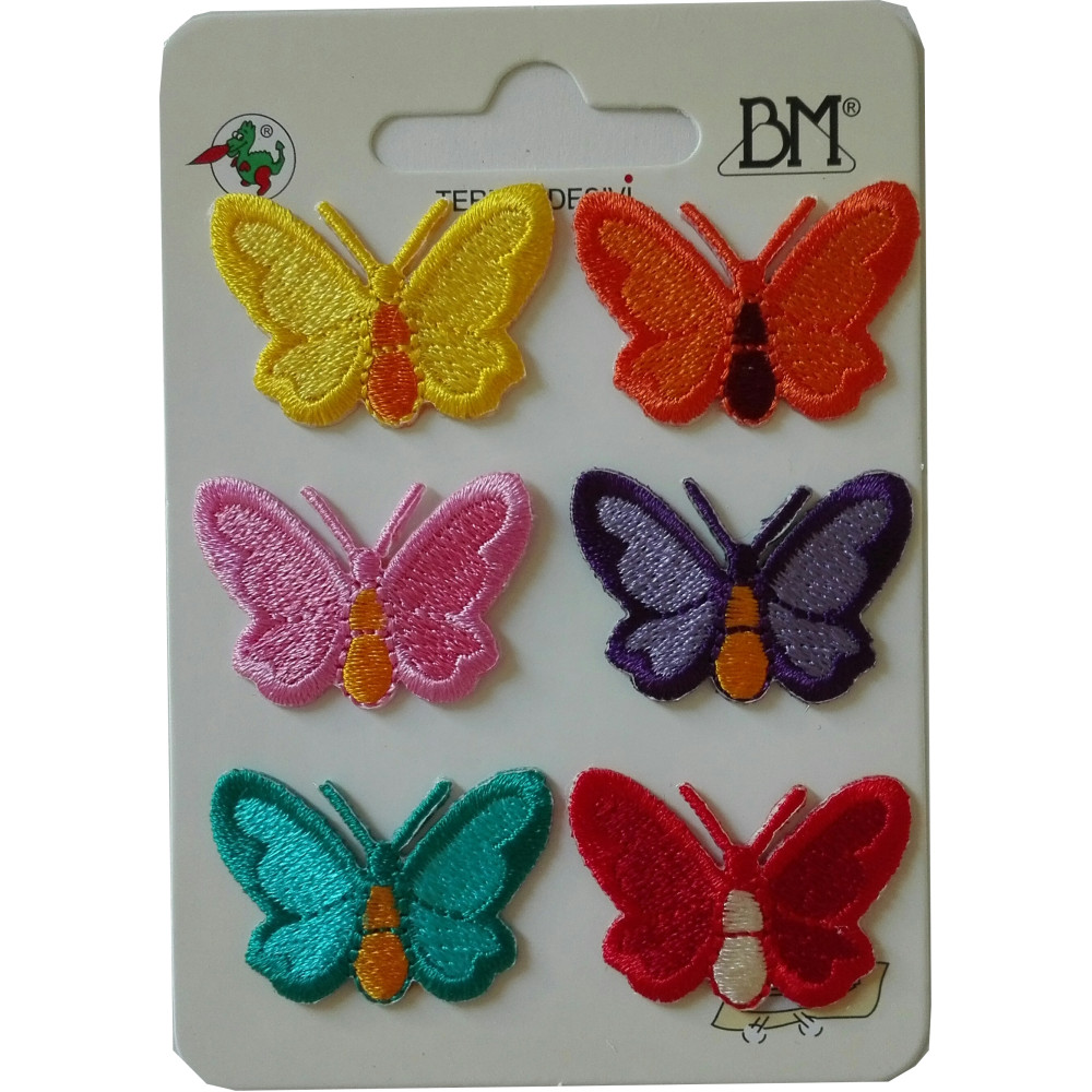 Iron-On Embroidery Sticker - Butterflies - Medium Size